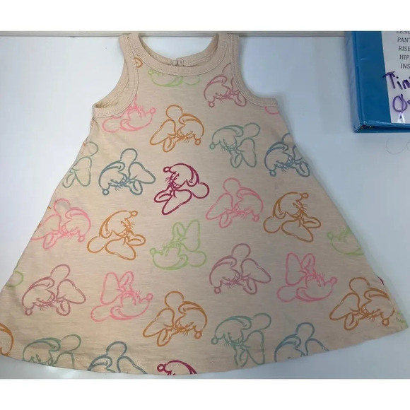 Baby Gap/Disney 3Toddler Multiple ColorsTrapeze Minnie Face  Dress - Picture 7 of 13